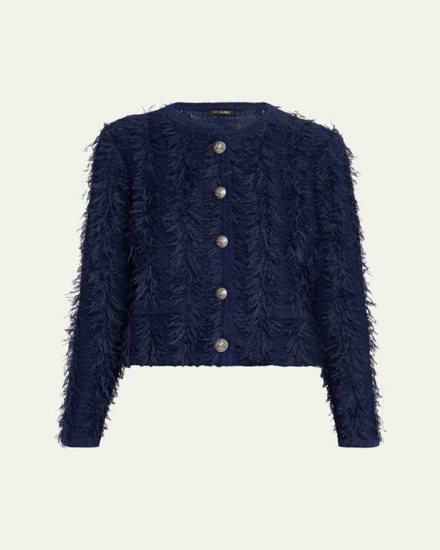 Lyra Fringed Button-Down Sweat